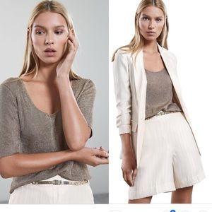 Reiss metallic top size M.